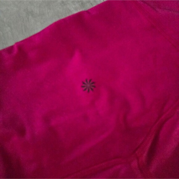 Athleta Elation shine tight leggings pink XL Barbiecore Activewear Yoga NWT - Picture 6 of 7